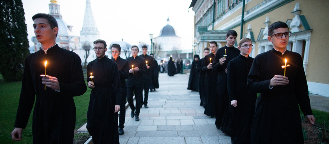 В Московской духовной академии совершили чин Погребения Плащаницы